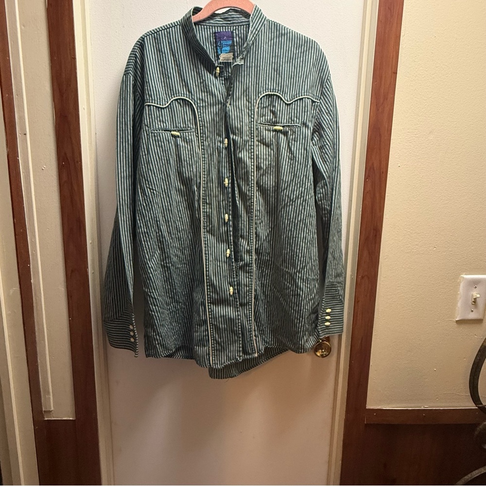Men's blue Striped Shirt